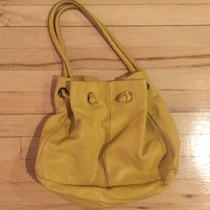 Italian Mustard Yellow Hobo Bag